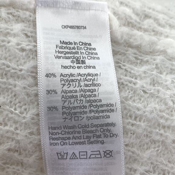 Madewell Mayfair Cardigan Sweater Oversize Alpaca Blend Button Up Ivory Fits S-L - Picture 10 of 11